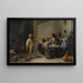 Peasants celebrating the Feast of the Kings - David Teniers the Younger — framed artwork on a wall