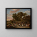 Peasants dancing and feasting - David Teniers the Younger — framed artwork on a wall