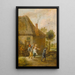 Reproduction of the painting Peasants dancing in front of an inn - David Teniers the Younger
