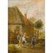 Reproduction of the painting Peasants dancing in front of an inn - David Teniers the Younger