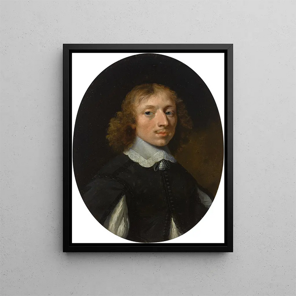 Portrait of a young gentleman - David Teniers the Younger — framed artwork on a wall