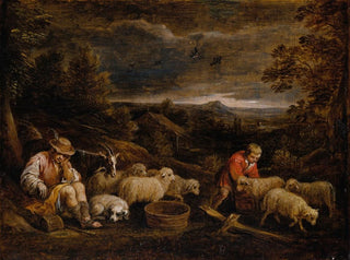 Shepherds and sheep - David Teniers the Younger — artwork view