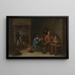 Smokers - David Teniers the Younger — framed artwork on a wall