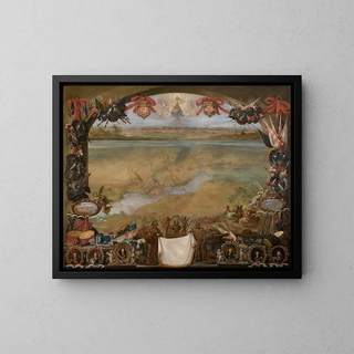 La ville de Valenciennes - David Teniers le Jeune — framed artwork on a wall