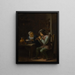 The flageolet player - David Teniers the Younger — framed artwork on a wall