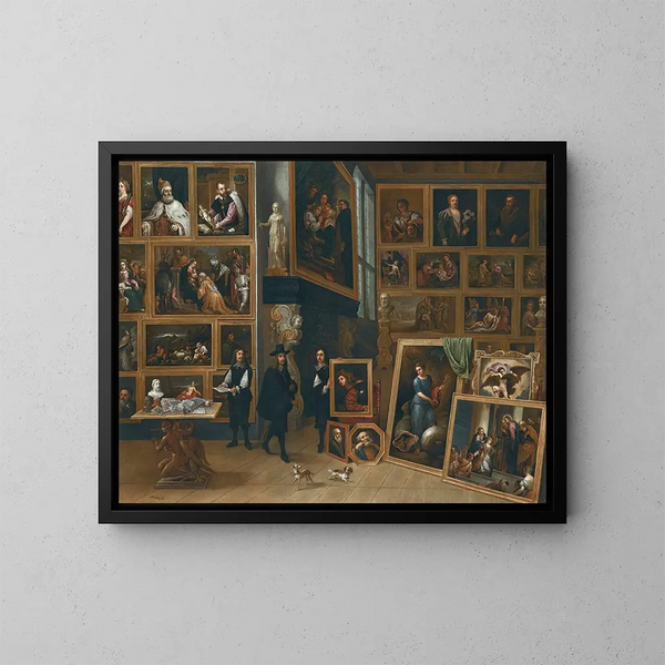 The archduke Leopold-Guillaume's art gallery - David Teniers the Younger — framed artwork on a wall