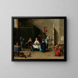 The Prodigal Son - David Teniers the Younger — framed artwork on a wall