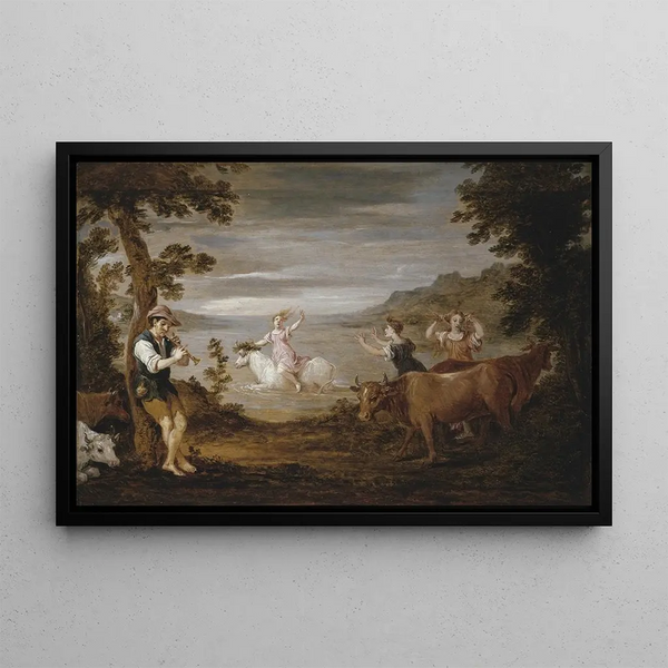 L'Enlèvement d'Europe - David Teniers le Jeune — framed artwork on a wall