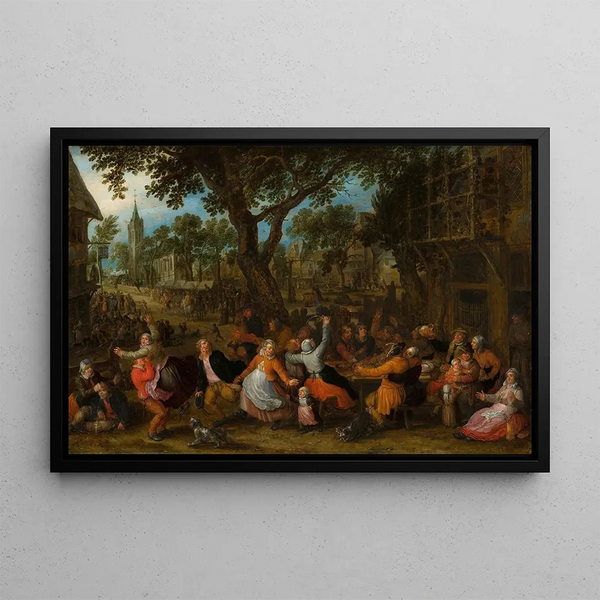 Foire de Campagne - David Vinckboons — framed artwork on a wall