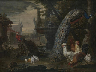 Animal paintings in a garden - David de Coninck — artwork view