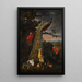 Landscape painting with a peacock, a parrot, a chicken, a turkey, two rabbits, and a guinea pig - David de Coninck