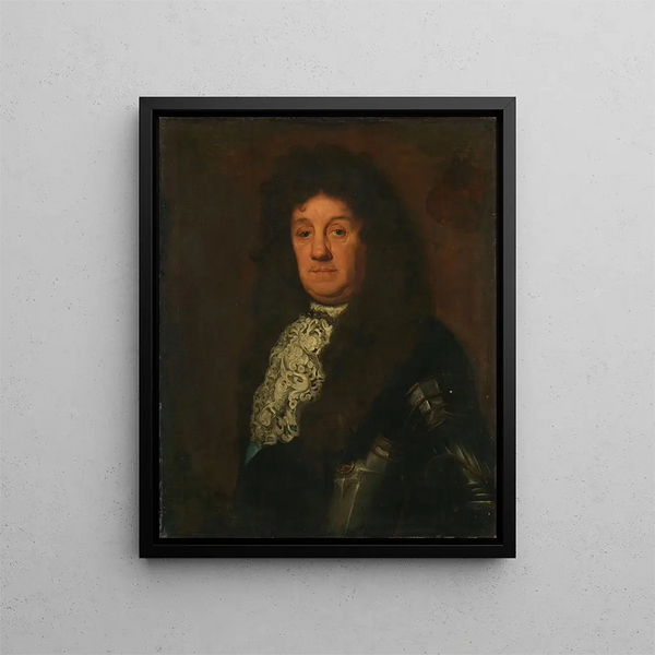 Portrait painting of Cornelis Tromp 1629-1691 Vice Admiral of Holland and West Frisia - David van der Plas — framed artwork on a wall