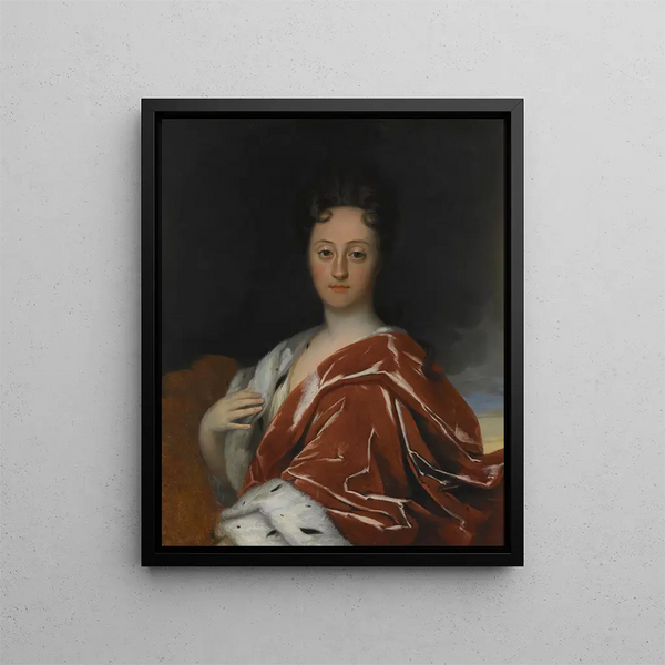 Ulrika Eleonora the Younger 1688-1741 Queen of Sweden - David von Krafft — framed artwork on a wall