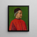 Portrait of a Man - Davide Ghirlandaio — framed artwork on a wall