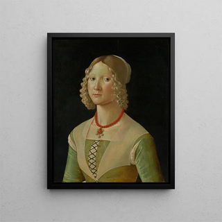 Selvaggia Sassetti née en 1470 - Davide Ghirlandaio — framed artwork on a wall