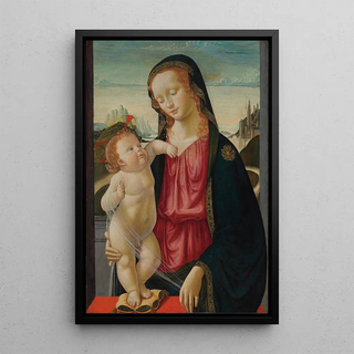 La Vierge à l'Enfant - Davide Ghirlandaio — framed artwork on a wall