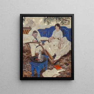 Gad said Heseltine at the peril If only the doctor could keep me alive long enough - Dean Cornwell — framed artwork on a wall