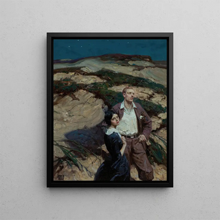 Mains d'or - Dean Cornwell — framed artwork on a wall