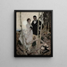 Couple au clair de lune - Dean Cornwell — framed artwork on a wall