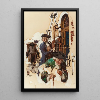 The Visitors - Dean Cornwell — framed artwork on a wall