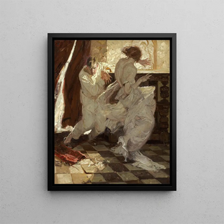 The Garden of Peril - Dean Cornwell — framed artwork on a wall