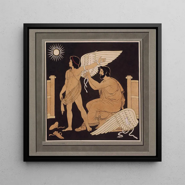 Dédale donne une aile à Icare - Philipp Veit — framed artwork on a wall