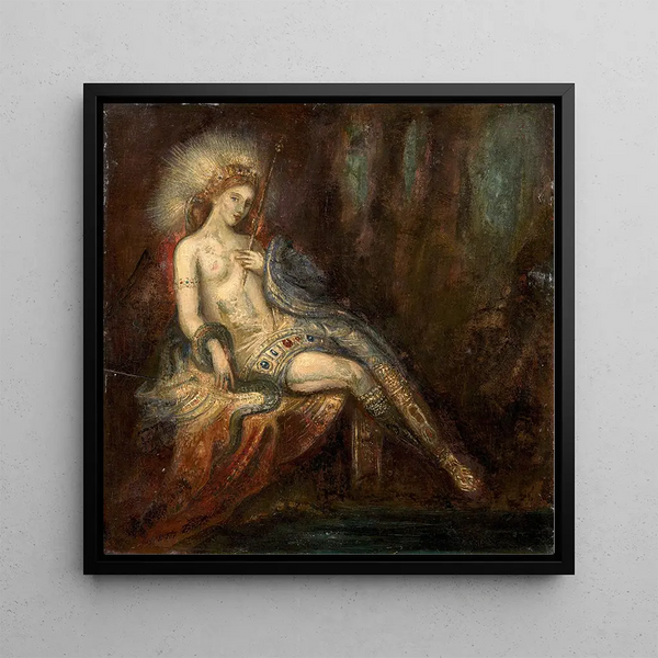 Goddess on the Rock - Gustave Moreau — framed artwork on a wall