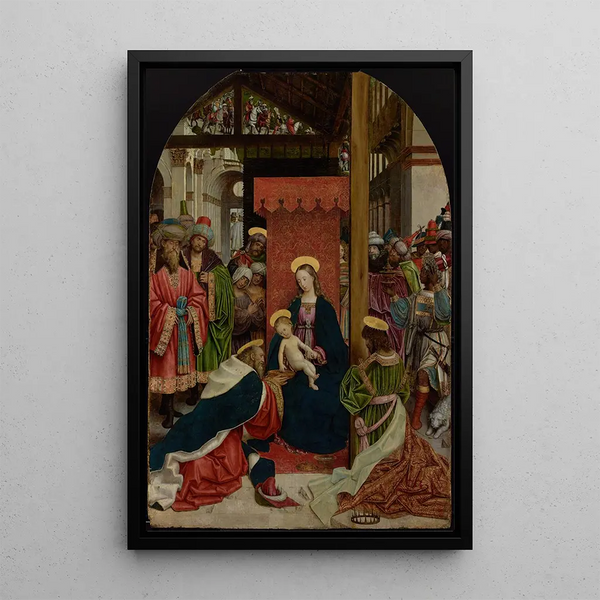 Adoration of the Magi - Defendente Ferrari — framed artwork on a wall