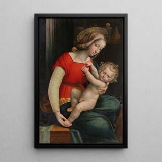Madonna and Child - Defendente Ferrari — framed artwork on a wall