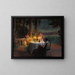 A candlelit dinner - Delphin Enjolras — framed artwork on a wall