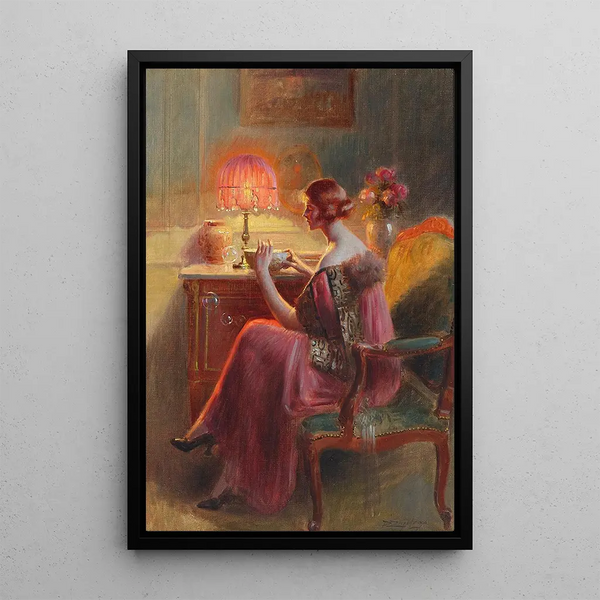 Reproduction of the painting Blowing Bubbles - Delphin Enjolras