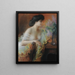 Woman with a bouquet of lilacs - Delphin Enjolras — framed artwork on a wall