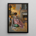Woman with fan - Delphin Enjolras — framed artwork on a wall