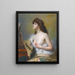 Girl with Rose - Delphin Enjolras — framed artwork on a wall