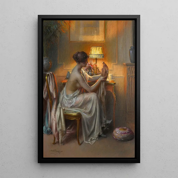 La Connaisseuse - Delphin Enjolras — framed artwork on a wall