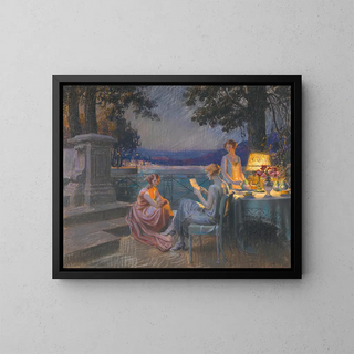 On the terrace - Delphin Enjolras — framed artwork on a wall