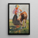 Reproduction of the painting Farmhouse Painting with calf - Demeter Koko
