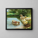 Ducks in the Water - Demeter Koko — framed artwork on a wall