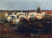 Flock of geese grazing - Demeter Koko — artwork view