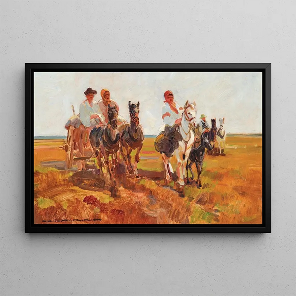 Return from the field - Demeter Koko — framed artwork on a wall