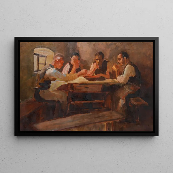 Untitled Painting - Demeter Koko — framed artwork on a wall