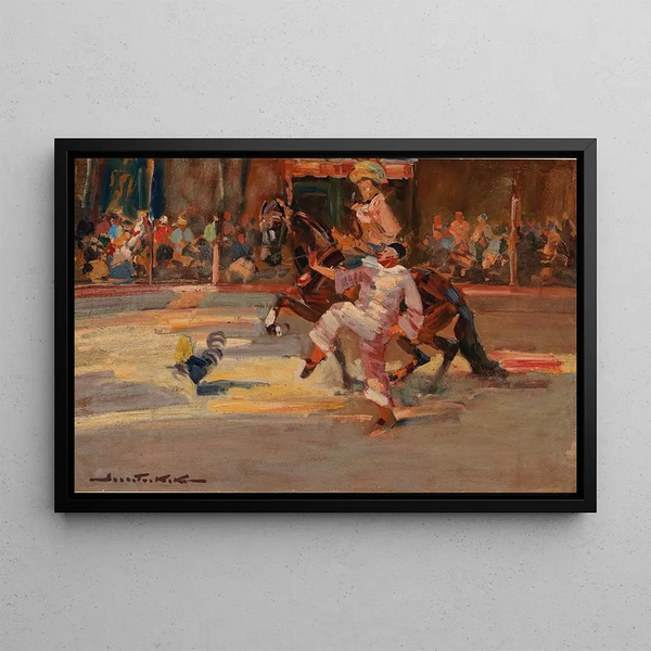 Circus Ride Painting - Demeter Koko — framed artwork on a wall