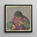 a half-figure of a seated peasant with a pipe - Adriaen van Ostade — framed artwork on a wall