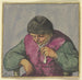 a half-figure of a seated peasant with a pipe - Adriaen van Ostade — artwork view