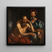 Democritus and Heraclitus - Jacob Jordaens — framed artwork on a wall