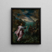 The Christ Walks on the Sea - Denis Calvart — framed artwork on a wall