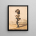 Caricature of a French military officer - Denis Dighton — framed artwork on a wall