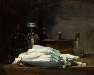 Nature morte avec des asperges - Denis Pierre Bergeret — artwork view