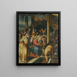 Les Noces de Cana - Denys Calvaert — framed artwork on a wall