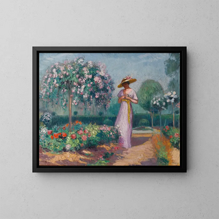 La robe violette - Denys Puech — framed artwork on a wall